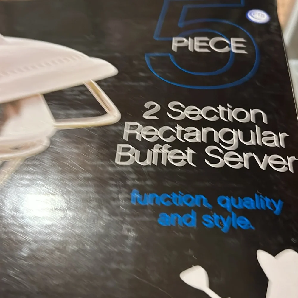 NEW BOXED TWO SECTION RECTANGULAR BUFFET SERVER ! - Picture 3 of 8